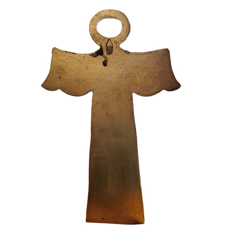 Angels Shall Guard Thee Rustic Wall Hanging Angel Cross 14.5" Tall - Picture 4 of 9